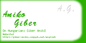aniko giber business card